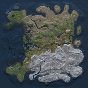 Thumbnail Rust Map: Procedural Map, Size: 4500, Seed: 173313852, 17 Monuments