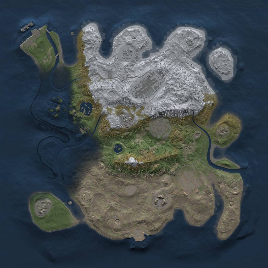 Rust Map: Procedural Map, Size: 3000, Seed: 505249438, 11 Monuments