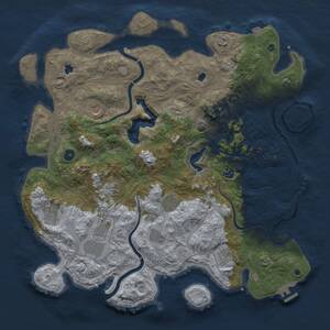 Thumbnail Rust Map: Procedural Map, Size: 4500, Seed: 65431684, 17 Monuments