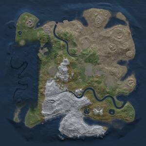 Thumbnail Rust Map: Procedural Map, Size: 3600, Seed: 1020793929, 16 Monuments