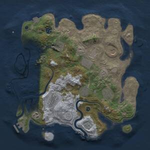Thumbnail Rust Map: Procedural Map, Size: 3500, Seed: 134711400, 15 Monuments