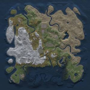Thumbnail Rust Map: Procedural Map, Size: 4250, Seed: 1289664105, 17 Monuments