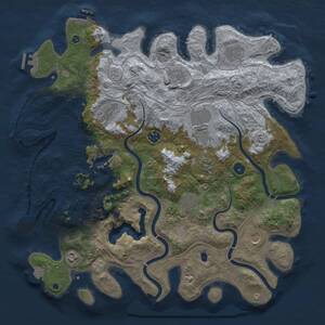 Thumbnail Rust Map: Procedural Map, Size: 4250, Seed: 2133353537, 16 Monuments