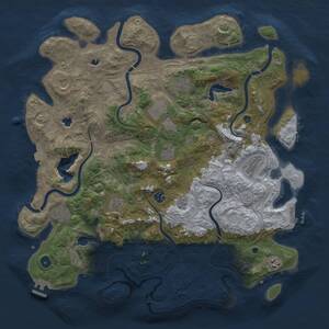 Thumbnail Rust Map: Procedural Map, Size: 4500, Seed: 691913674, 16 Monuments