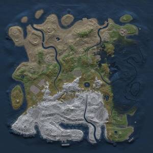 Thumbnail Rust Map: Procedural Map, Size: 4103, Seed: 134825931, 17 Monuments
