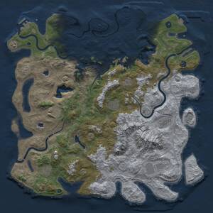 Thumbnail Rust Map: Procedural Map, Size: 5000, Seed: 34655980, 16 Monuments