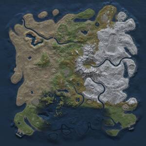 Thumbnail Rust Map: Procedural Map, Size: 5000, Seed: 52545856, 17 Monuments
