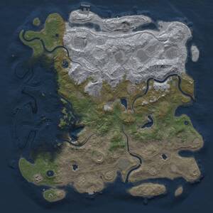 Thumbnail Rust Map: Procedural Map, Size: 4750, Seed: 1193653549, 17 Monuments