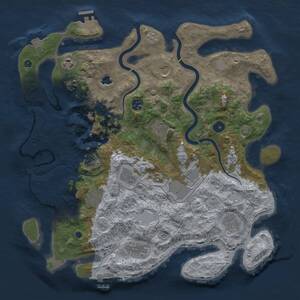 Thumbnail Rust Map: Procedural Map, Size: 4000, Seed: 1501039478, 16 Monuments