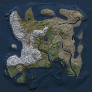 Thumbnail Rust Map: Procedural Map, Size: 3200, Seed: 1425136025, 12 Monuments