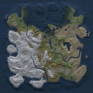 Thumbnail Rust Map: Procedural Map, Size: 4000, Seed: 1669550674, 16 Monuments