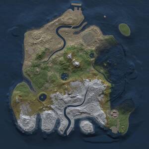 Thumbnail Rust Map: Procedural Map, Size: 3000, Seed: 12216, 12 Monuments