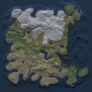Thumbnail Rust Map: Procedural Map, Size: 4000, Seed: 1341200, 15 Monuments