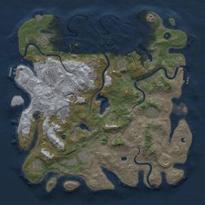 Thumbnail Rust Map: Procedural Map, Size: 4500, Seed: 123371124, 17 Monuments