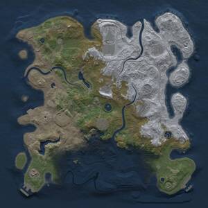 Thumbnail Rust Map: Procedural Map, Size: 4250, Seed: 1346604357, 16 Monuments