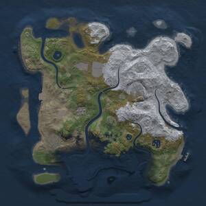 Thumbnail Rust Map: Procedural Map, Size: 3500, Seed: 524973656, 11 Monuments