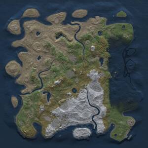 Thumbnail Rust Map: Procedural Map, Size: 4500, Seed: 1832447661, 16 Monuments