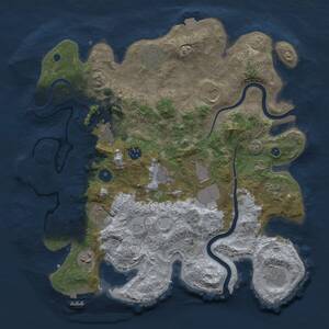 Thumbnail Rust Map: Procedural Map, Size: 3750, Seed: 2317, 17 Monuments
