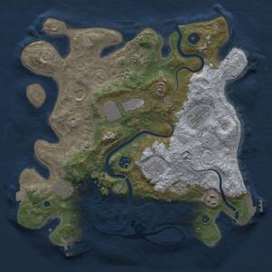 Thumbnail Rust Map: Procedural Map, Size: 3500, Seed: 487739589, 15 Monuments