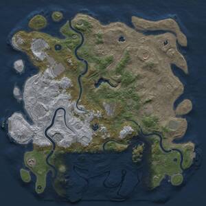 Thumbnail Rust Map: Procedural Map, Size: 4500, Seed: 1552986048, 17 Monuments