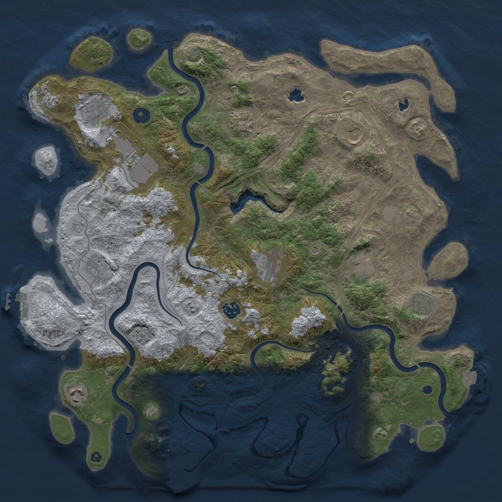 Rust Map: Procedural Map, Size: 4500, Seed: 1552986048, 17 Monuments