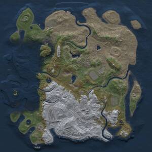 Thumbnail Rust Map: Procedural Map, Size: 4400, Seed: 3800, 16 Monuments