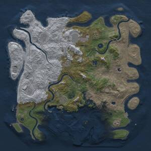 Thumbnail Rust Map: Procedural Map, Size: 4500, Seed: 2141646452, 17 Monuments