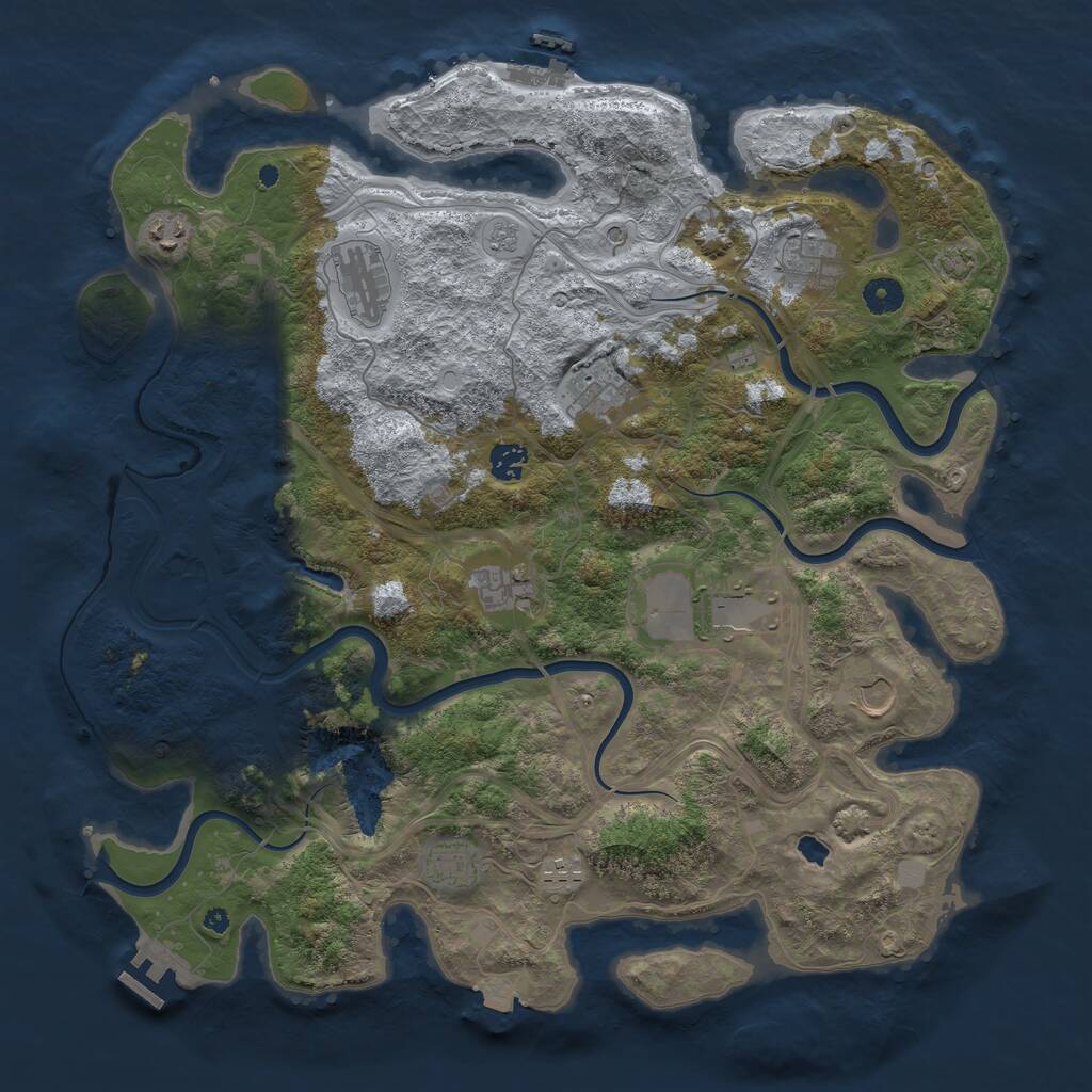 Rust Map: Procedural Map, Size: 4250, Seed: 1603151950, 16 Monuments