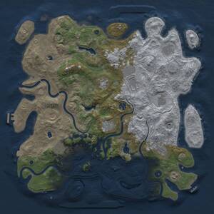 Thumbnail Rust Map: Procedural Map, Size: 4500, Seed: 483352745, 17 Monuments