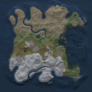 Thumbnail Rust Map: Procedural Map, Size: 3500, Seed: 891332348, 15 Monuments