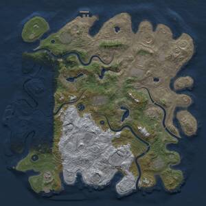 Thumbnail Rust Map: Procedural Map, Size: 4500, Seed: 151231, 17 Monuments