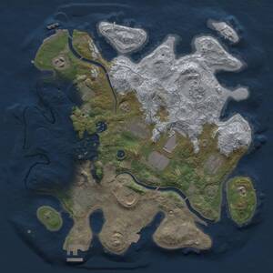 Thumbnail Rust Map: Procedural Map, Size: 3500, Seed: 405946679, 16 Monuments
