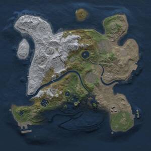 Thumbnail Rust Map: Procedural Map, Size: 3000, Seed: 921947834, 12 Monuments
