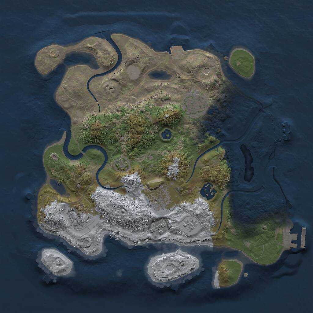 Rust Map: Procedural Map, Size: 3000, Seed: 1769698237, 11 Monuments