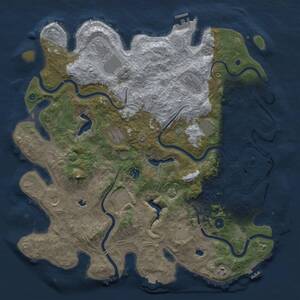 Thumbnail Rust Map: Procedural Map, Size: 4500, Seed: 851969227, 16 Monuments