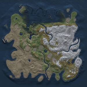 Thumbnail Rust Map: Procedural Map, Size: 4250, Seed: 1289664107, 17 Monuments