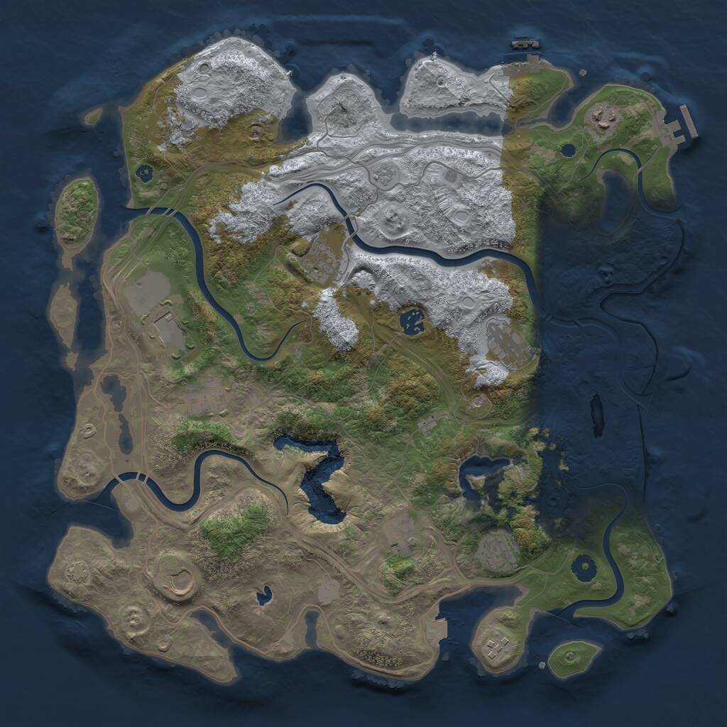 Rust Map: Procedural Map, Size: 4250, Seed: 1432863978, 17 Monuments