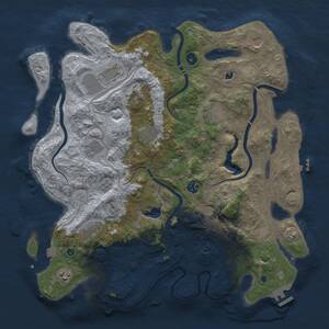 Thumbnail Rust Map: Procedural Map, Size: 4250, Seed: 1228600016, 17 Monuments