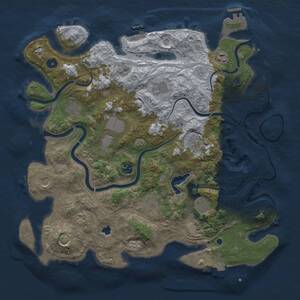 Thumbnail Rust Map: Procedural Map, Size: 4300, Seed: 89482494, 17 Monuments