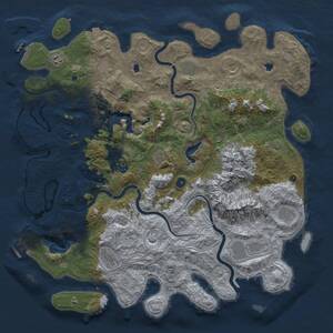 Thumbnail Rust Map: Procedural Map, Size: 5000, Seed: 2039389890, 16 Monuments
