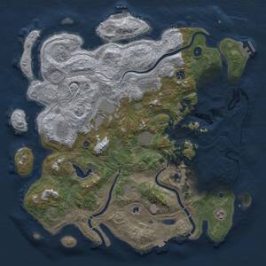 Thumbnail Rust Map: Procedural Map, Size: 4400, Seed: 821555387, 16 Monuments
