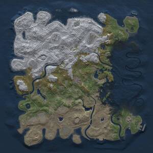 Thumbnail Rust Map: Procedural Map, Size: 4500, Seed: 340311107, 17 Monuments