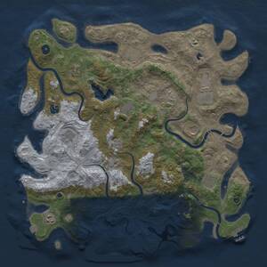 Thumbnail Rust Map: Procedural Map, Size: 4400, Seed: 18072024, 16 Monuments