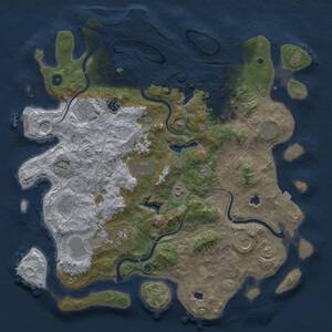 Thumbnail Rust Map: Procedural Map, Size: 4500, Seed: 243760378, 17 Monuments