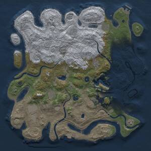 Thumbnail Rust Map: Procedural Map, Size: 4250, Seed: 2105057242, 17 Monuments