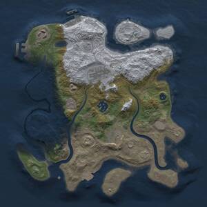 Thumbnail Rust Map: Procedural Map, Size: 3000, Seed: 948654664, 11 Monuments