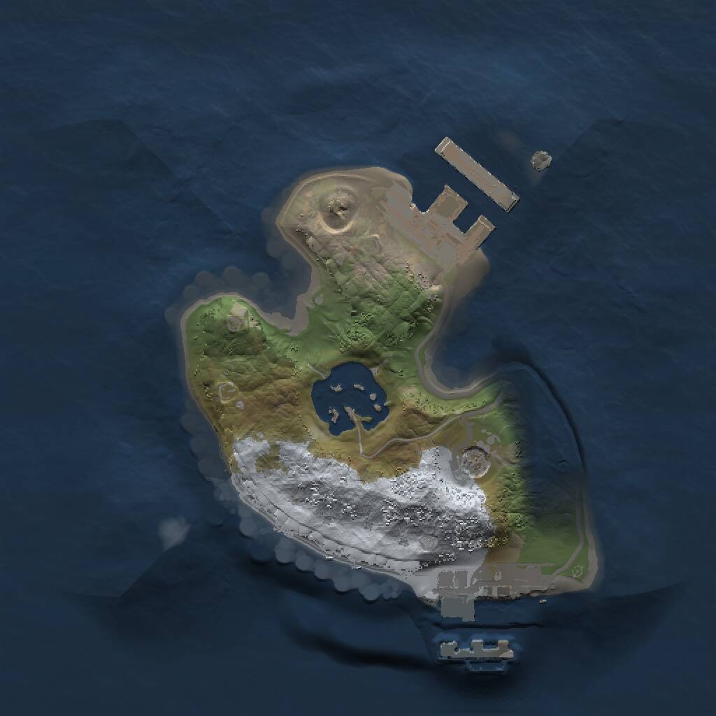 Rust Map: Procedural Map, Size: 1500, Seed: 1927219328, 5 Monuments