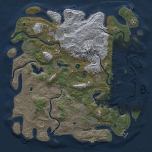 Thumbnail Rust Map: Procedural Map, Size: 5000, Seed: 2102319270, 17 Monuments
