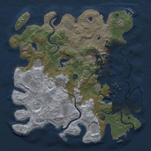 Thumbnail Rust Map: Procedural Map, Size: 4500, Seed: 25386493, 17 Monuments