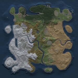 Thumbnail Rust Map: Procedural Map, Size: 3750, Seed: 803494617, 19 Monuments